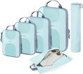 BAGSMART Compression Packing Cubes, 6 Set Packing Cubes for Suitcases, Lightweight Suitcases Organizers Bag Set & Compression Travel Cubes, Travel Essentials Packing Organizers