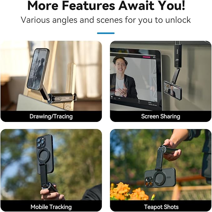 Magnetic Bluetooth Airplane Phone Holder – Universal 360° Hands-Free Stand with Remote Control for TikTok, YouTube & Other Video Apps, Perfect for Travel, Home & Office, Accessory for Airplane