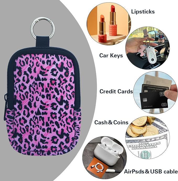Neoprene Hand Sanitizer Holder Compatible with Touchland, Shockproof Protective Sleeve with Zipper & Snap Hook, Travel Case