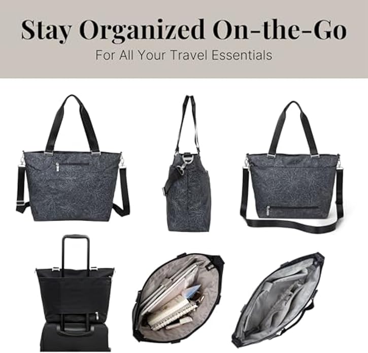 Baggallini Avenue Tote - 12x18 Laptop Tote Bag for Women - Lightweight Work Travel Carry On Bag