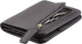 Toughergun Women’s Small Slim Leather Wallet with RFID Protection, Compact Bifold Mini Purse with Clear ID Window