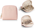 VLANDO Mini Jewelry Travel Case,Jewelry Pouch Bags with Zipper, Velvet Jewelry Organizer Storage Bag for Bracelet Rings Earring Travel Essentials Gifts for Women Girl - Pink