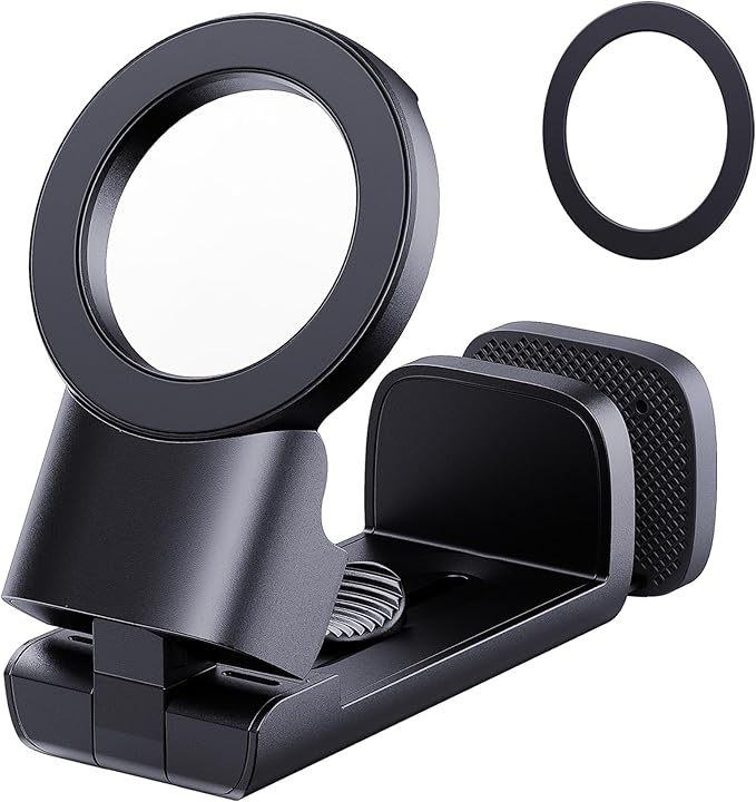 WixGear Universal Airplane in Flight Phone Mount, for MagSafe Phones, Handsfree Phone Holder for Desk with Multi-Directional Dual 360 Degree Rotation Flying Essential (Compatible MagSafe iPhones)