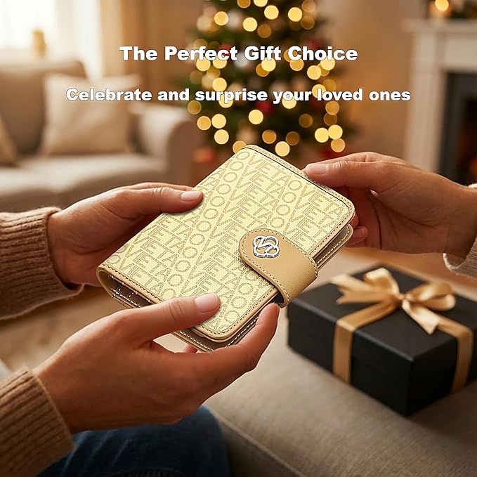 Passport Holder for Travel, RFID Blocking Leather Airtag Wallet for Women Men, Large Passport Cover Essentials Gift, Tickets, Cash, Photo, Sim Card Pen Slot, Apricot