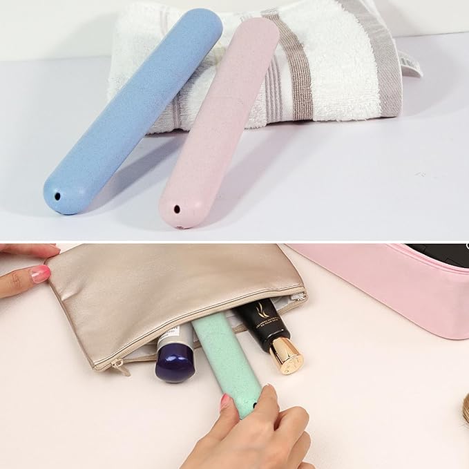 4 Pack Toothbrush Travel Case in 4 Colors. Portable, Breathable Holder. Ideal for Travel, Camping, Home, School, Business. Keeps Toothbrushes Clean, Dry. Compact Design for Easy Carrying.