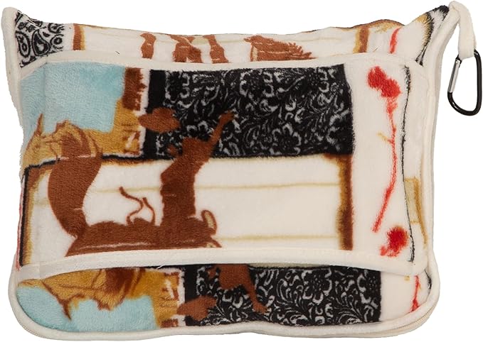 CARSTENS, INC. Travel Blanket, Premium Compact 2-in-1 Airplane Blanket/Pillow, Wrangler Vintage Western