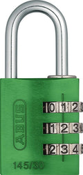 ABUS 145/30 Non-TSA Combination Lock for Hard Cases, Luggage, Resettable, Green