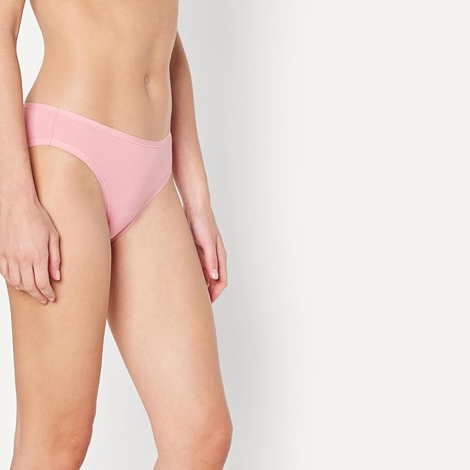 Amazon Essentials Women's Breathable Cotton Bikini Brief Underwear with Full Coverage, Multipacks