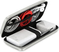 iMangoo Travel Essential Electronics Organizer Pouch Charger Case, Shockproof Dual Zipper Power Bank Cables Tech Accessories Purse, Men & Women Travel Must Have Storage Bag, 6.5x3.2x1 inch Silver