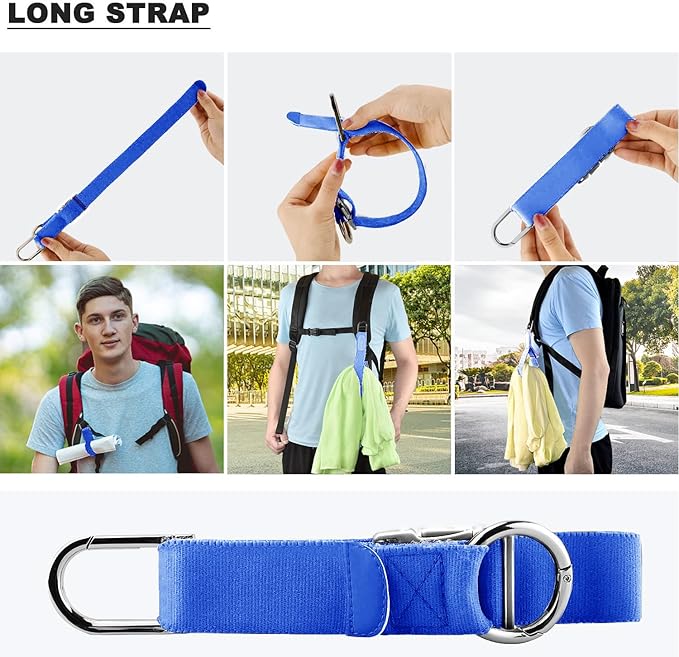 ZINZ Elastic Jacket Gripper Travel Strap with D-Ring Hooks and Buckle, Suitcase Straps Belts Travel Accessories, Makes Your Hands Free