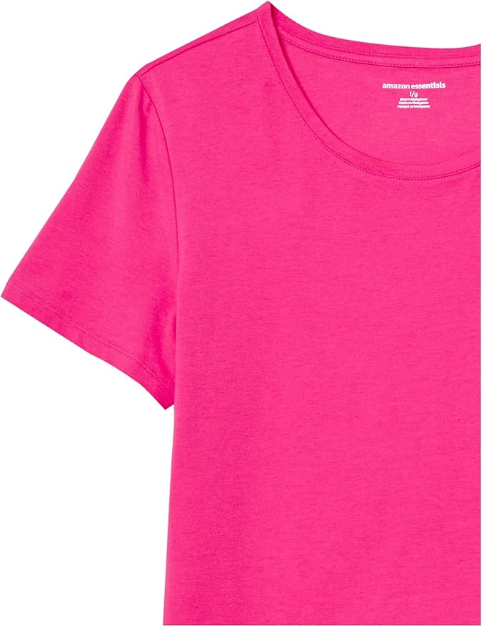 Amazon Essentials Women's Regular-Fit Short-Sleeve T-Shirt (Crewneck and V-Neck Options), Multipacks