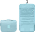 Luxtude Small Hanging Toiletry Bag for Women, Water-resistant Travel Toiletry Bag with Hanging Hook, Portable Toiletry Travel Organizer Bag for Toiletries, Shower, Bathroom, Cosmetics etc.(Blue)