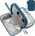 CAAORDKSO Electronics Organizer Travel Case, Water Resistant Cable Organizer Bag Cord Organizer Pouch for Cable, USB, Charger, Phone, Power Bank, Earphone, Electronics Accessories (Dark Green, Medium)