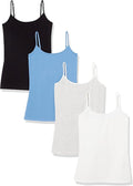 Amazon Essentials Women's Slim-Fit Camisole for Layering and Everyday Wear, Pack of 4