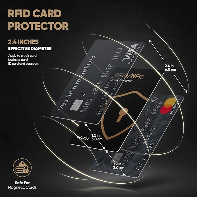 VULKIT RFID Blocking Cards 12 Pack Credit Card Protectors NFC Contactless Cards Protection for Business & Travel Wallet