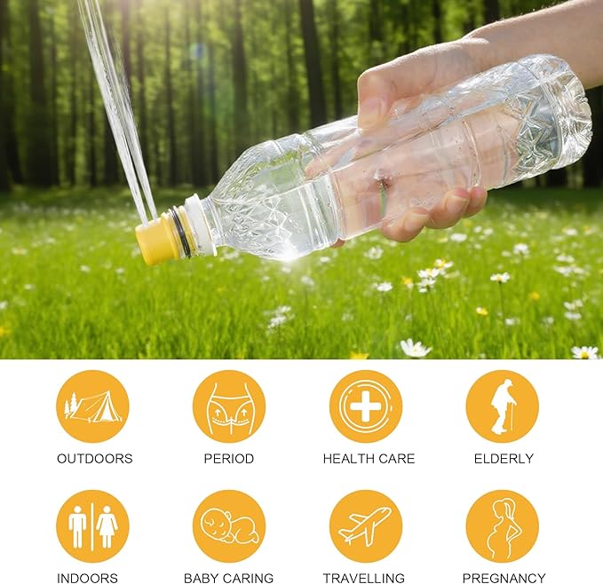 2 Sizes Ultralight Portable Bidet for Travel, Camping, Backpacking - Travel Bidet Compatible with Every Bottle(5g, 0.17 oz)