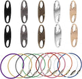 PPDVUUT Zipper Locks for Backpacks, Suitcases, Travel Bags & More, Anti-Theft Security Clips Set with 10 Locks & 10 Extension Rings, Metal Alloy Double-Opening Clips