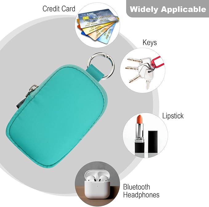 Beautyflier Pocket Hand Sanitizer Spray Case for Touchland Power Mist and Glow Mist 1FL OZ, Zipper Pouch for Hand Sanitizer Spray Bottle, with Removable Neck Strap, Great for Travel (Light Blue)