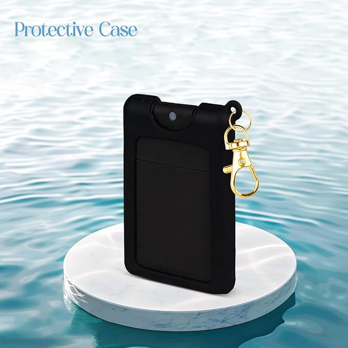 Silicone Case Compatible with Noshinku Pocket Hand Sanitizer, Protective Case with Keychain for Travel Size