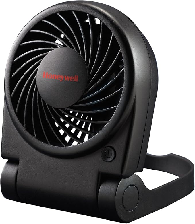 Honeywell HTF090B Turbo On-the-Go Personal Fan, Black – Small Portable Fan for Travel