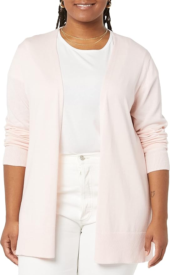 Amazon Essentials Women's Lightweight Long Sleeve Open-Front Cardigan Sweater (Available in Plus Size)