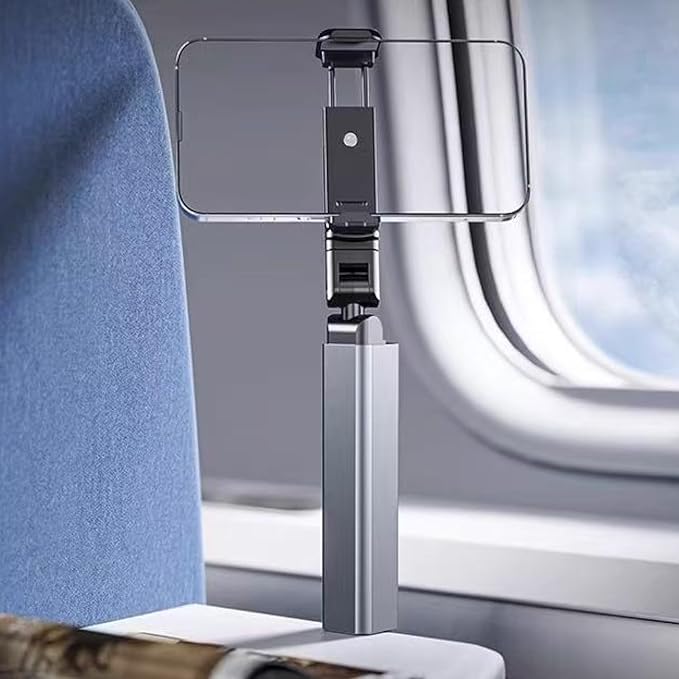 Phone Holder for Airplane Seat Back, Travel Essentials Hands-Free Phone Mount for Airplane Tray Table, Portable Lightweight Phone Stand for Mobile Phones