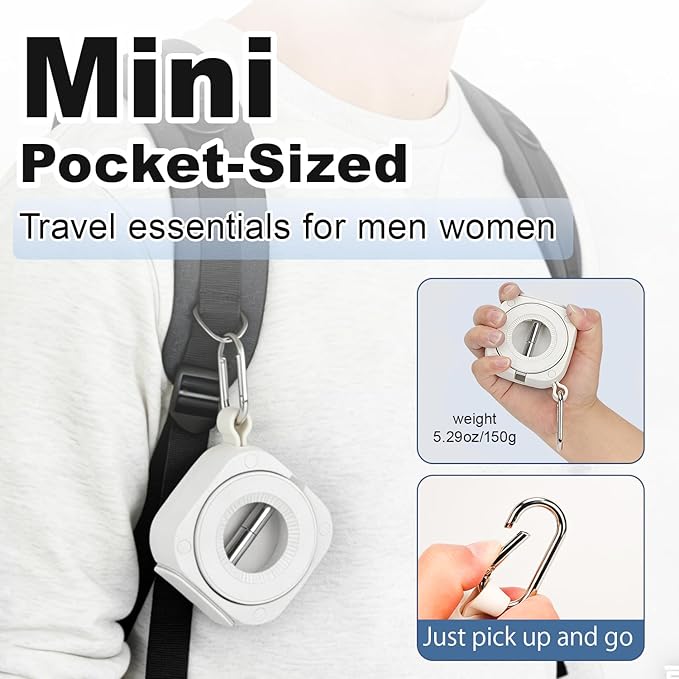 koolehaoda Airplane Phone Holder for Magsafe Air Plane Travel Essentials Magnetic Phone Mount Compatible with iPhone 17-12 Galaxy Mag-Safe Case, Handsfree for Long Flight Flying - White
