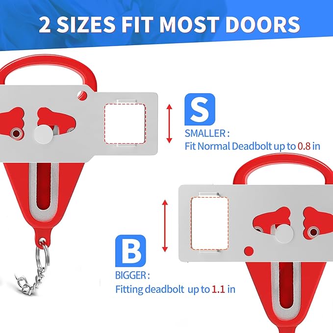Portable Door Lock,2Pack Hotel Door Lock for Travel,Extra Lock for Additional Privacy and Safety in Home,Hotel and Apartment,Protect Family Security in Traveling,Home,Hotel,Apartment,AirBNB