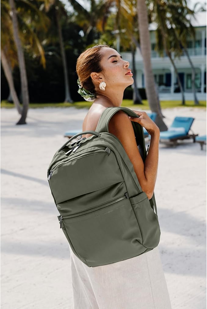Samsonite Better Than Basic Backpack - Dedicated Laptop Compartment, Quick Stash Front Pockets and Lightweight Breathable Airmesh - Olive