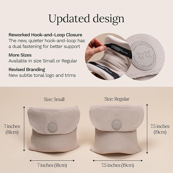 trtl Travel Pillow 2.0 – Scientifically Proven Super Soft Travel Pillow with Premium Head & Neck Support – for Airplane Travel – Machine Washable – Lightweight & Compact – Sand Beige