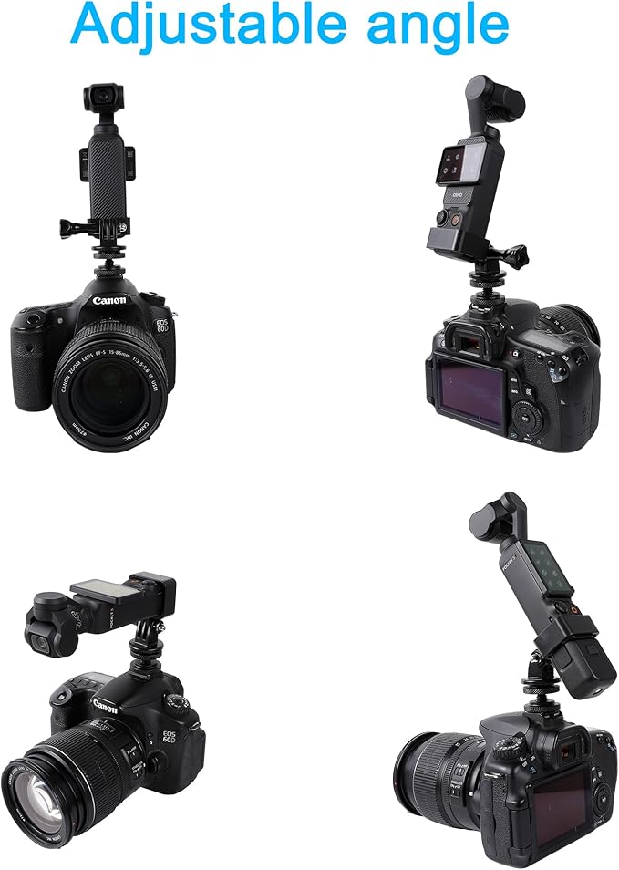 PellKing Clod Shoe Mount Adapter for DJI Osmo Pocket 3 Camera, with DJI Pocket 3 Expansion Adapter for DSLR Hot Shoe Mount