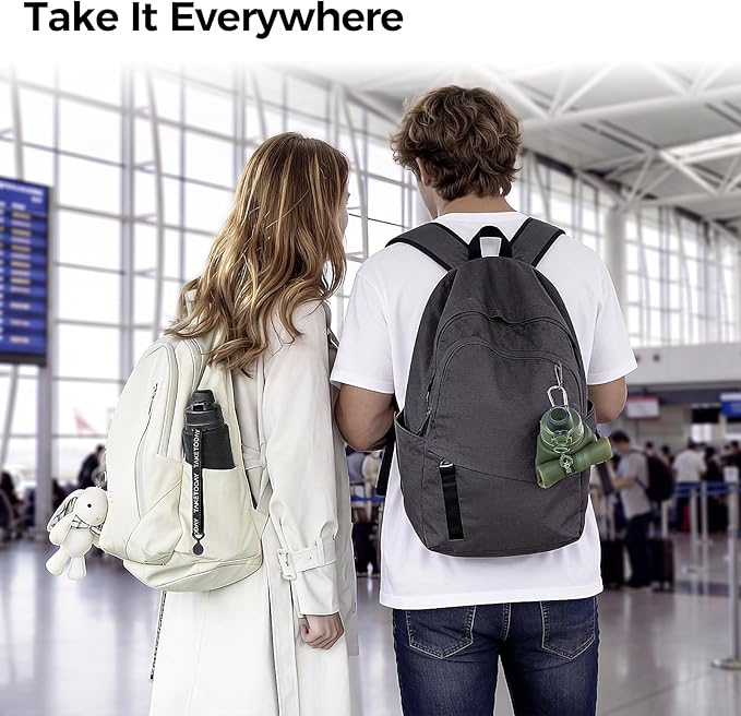 TakeToday Collapsible Water Bottles 32oz, Foldable Travel Bottle, TSA-Approved Leakproof Newly Silicone Water Bottle for Hiking, Travel, Outdoors, Black