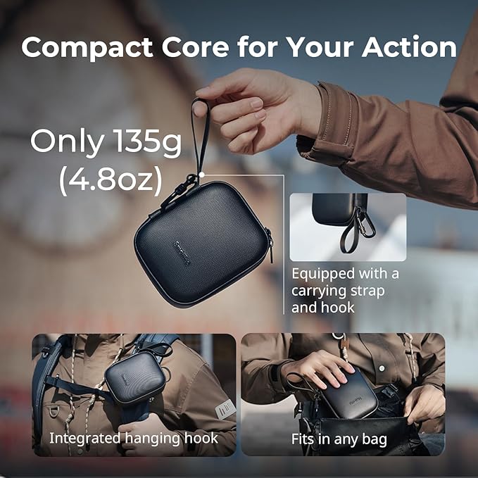 SMALLRIG Action Camera Bag for DJI Osmo Action 6/5 Pro, Camera Case can hold 4 TF cards, 2 Batteries, 1 Action Camera with Cage and 1 Adapter, for GoPro Hero 13/12/11/10, for Insta360 Ace Pro 2-5917