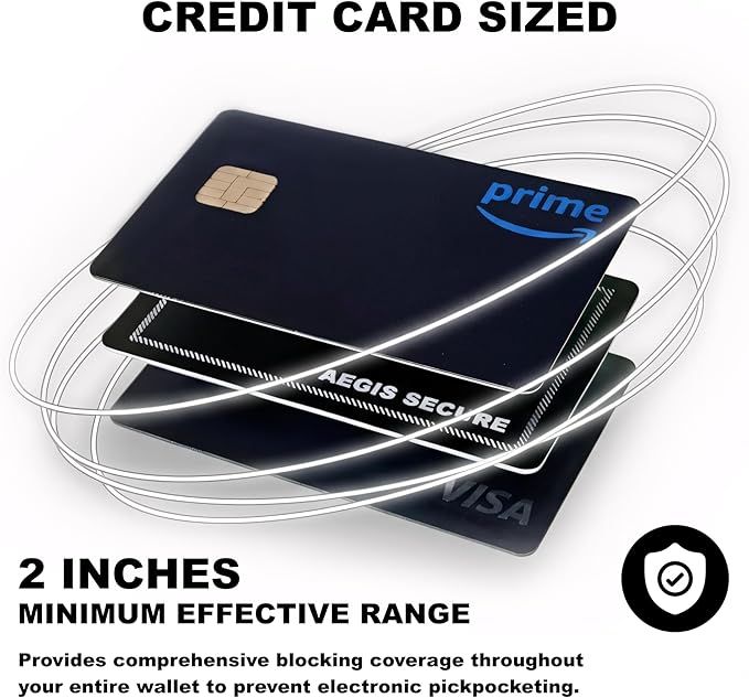 RFID Blocking Card – Active NFC Contactless Credit & Debit Card Protector, Anti-Theft RFID Blocker for Entire Wallet, ID & Passport Protection, Premium Slim Card Fits Wallet & Purse