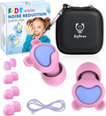 Kids Ear Plugs (6-12 Years) with Cord, Kids Ear Protection Reusable Noise Relief Earplugs for Focus, Travel, Concert, Socializing, Events, Sleep, Anxiety, School, Playtime -26dB Noise Reduction,NPKPL