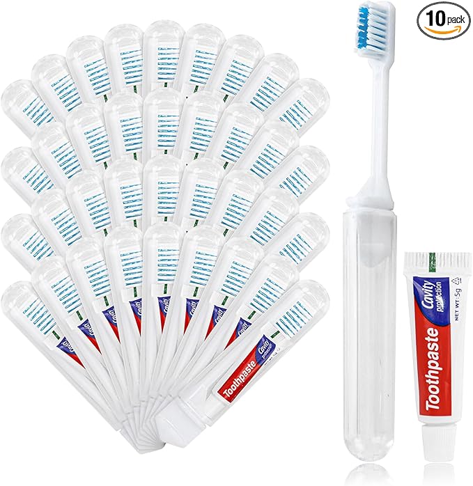 Toothbrush and Toothpaste Travel, Individually Packaged with Storage Box, Foldable Storage, Toothbrush Travel Size is Suitable for Camping, Business Trip (5)