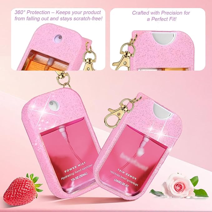 Silicone Case Compatible with Touchland Hand Sanitizer Spray, Protective Case for Power Mist and Glow Mist 1 fl oz