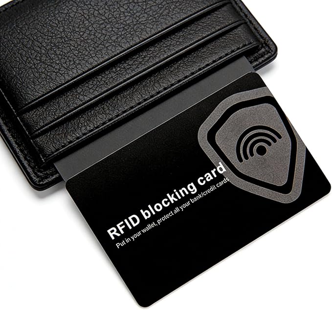 6 Pack RFID Blocking Card, NFC Contactless Credit Card Protector Safe Wallet Shield Bank Card Blocker