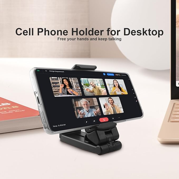 Airplane Phone Holder Hands Free Compact Travel Phone Mount with 360 Degree Rotation Universal Travel Essentials Ideal for Airplane, Table, Tray