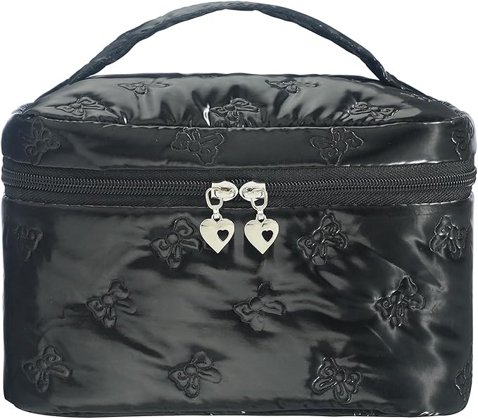 Makeup Bag Toiletry Bag for Women, Waterproof Material with Handle, Can Accommodate Toiletries, Makeup Brush Accessories（Black）