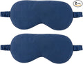 HBHLFZ Sleep Mask 2 Pack - Bamboo Viscose Fiber Sleeping Eye Mask - with Elastic Band/Headband - Comfort Sleeping Shade - for Nighttime Sleeping, Traveling & Napping（Navy Blue）