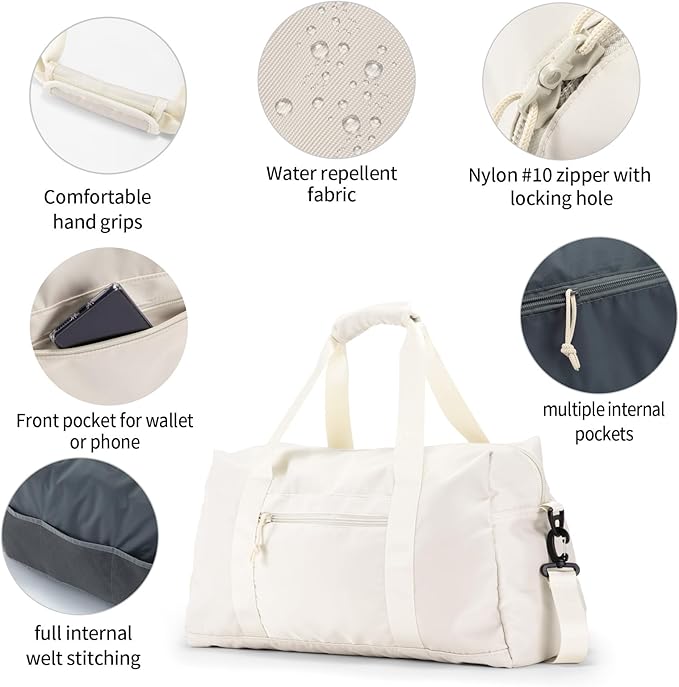 Travel Duffle Bag,Sport Gym Bag for Men And Women with Wet Pocket,Weekender Bag Carry On Tote Bags for Airplane