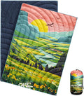 Camping Blanket,Puffy Blanket Lightweight Packable Camping Blanket Outdoor Blanket for Camping,Traveling, Stadium, Hiking, Picnics