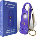 Personal Alarm for Women, Men, Kids, Elderly, Self Defense - Designed by Women 140DB Extra Speakers Alarm with Strobe Light, Rechargeable, Safety Alarms and Premium Keychain (Elegant Purple)