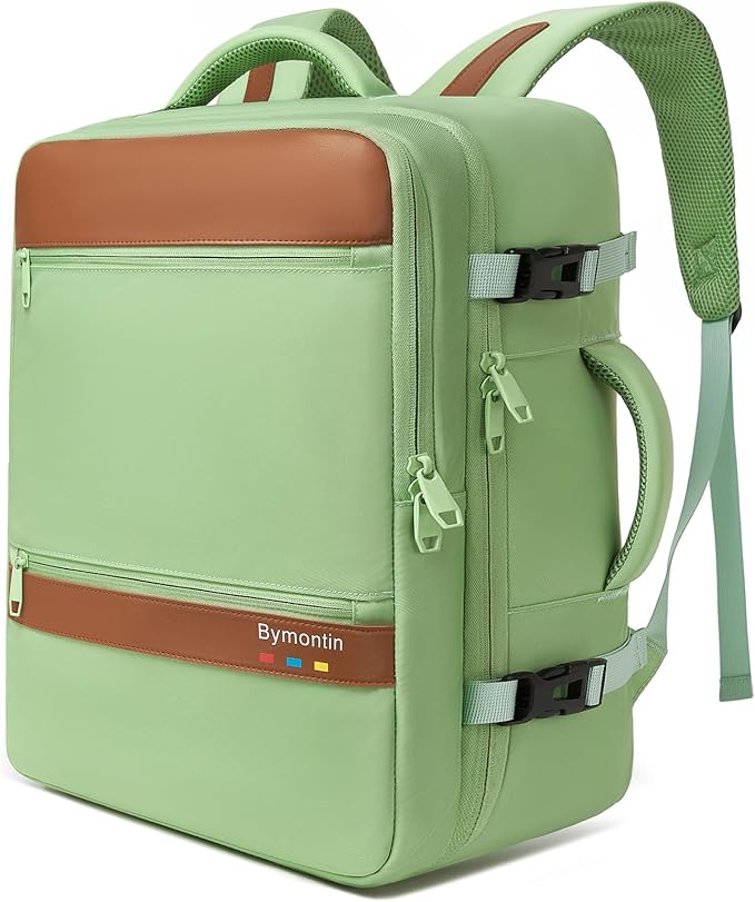 Smart Suitcase-style Laptop Backpack, 25L / 35L Practical Travel Bag for Work, Leisure & Flight, Luggage-Style Commuter Pack (Green, 25L)