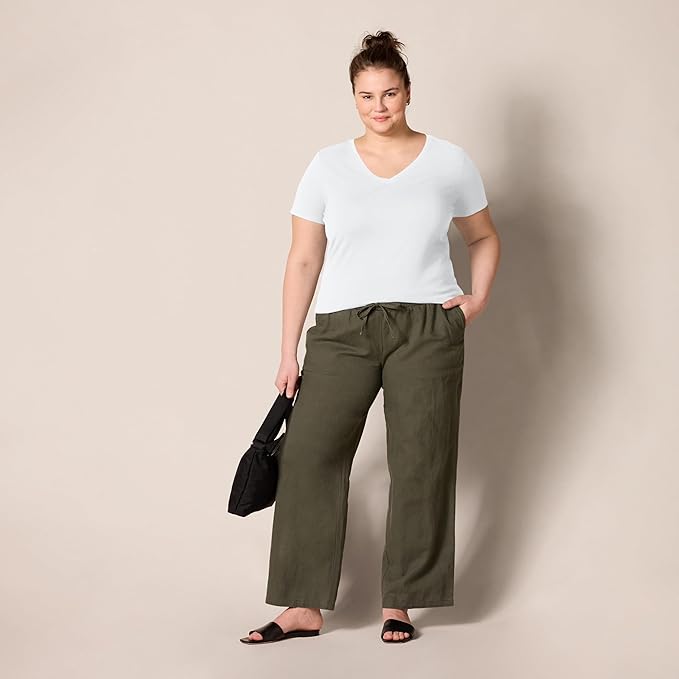 Amazon Essentials Women's Regular-Fit Short-Sleeve T-Shirt (Crewneck and V-Neck Options), Multipacks