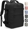 Pritent Travel Backpack for Women Man, Waterproof Personal Item Travel Bag Airline Approved Laptop Backpack Bookbag Weekender bags for Business,Travel, Work Fits 15.6 inch Laptop(Medium,Black)