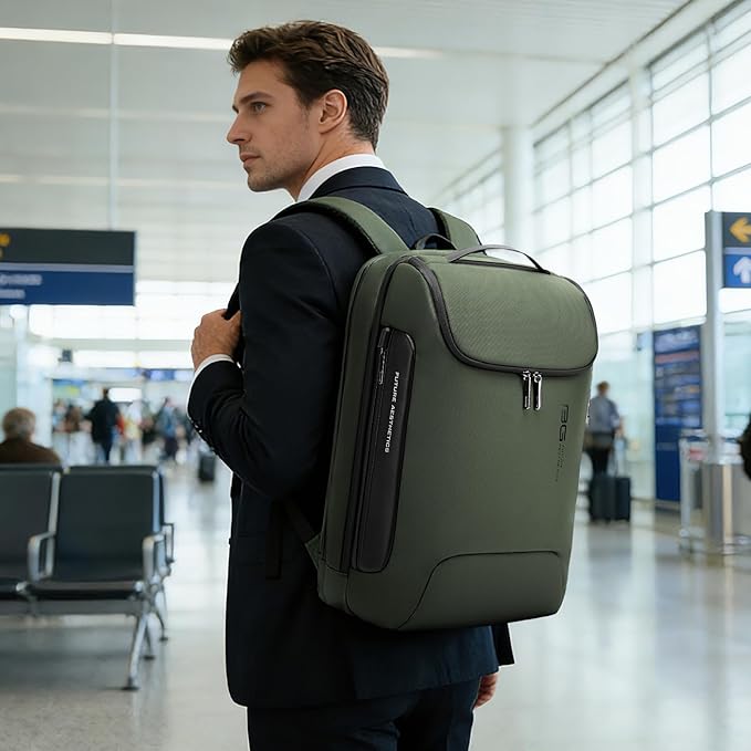 BANGE Travel Laptop Backpack, Anti-Theft Bag with USB Charging Port and TSA Lock, Waterproof Business Computer Backpack Fits 17.3 Inch Notebook