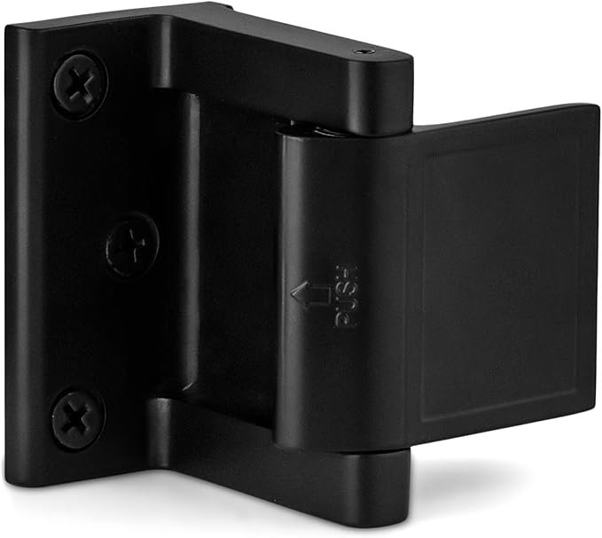 Berlin Modisch Door Lock Reinforcer Privacy Door Latch for in-Swinging Doors Extra High Resistance Home Door Security Lock Iron Black Finish