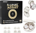 ARROX Ear Plugs – Professional Hearing Protection for Concerts & Festivals, Live Events, Musicians, Sports, DJs,13-45 dB Noise Reduction Earplugs,4 Ear Tip Sizes